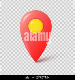 3d realistic location pin Stock Vector