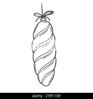 Christmas baubles hand drawn Isolated vector illustration. Christmas tree toy Glass for holiday poster, party sketch for New Year cards, greeting, hol Stock Vector