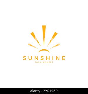 Sunshine Logo Design. Sun Logo Symbol Stock Vector