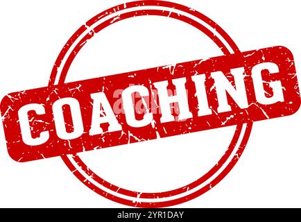 coaching round stamp isolated on transparent background. coaching stamp Stock Vector