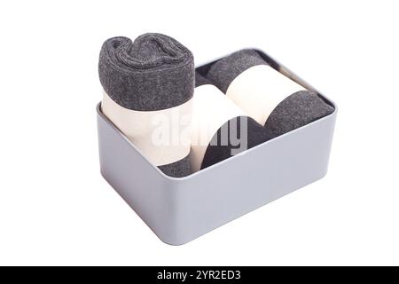 man's socks, isolated on white Stock Photo