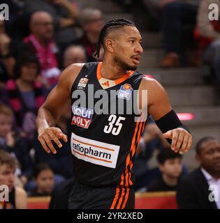 Bonn, Germany. 01st Dec, 2024. Karim Jallow (Ulm), Telekom Baskets Bonn vs Ratiopharm Ulm, easyCredit BBL, Matchday 10, Bonn, 01.12.2024. Credit: Juergen Schwarz/Alamy Live News Stock Photo