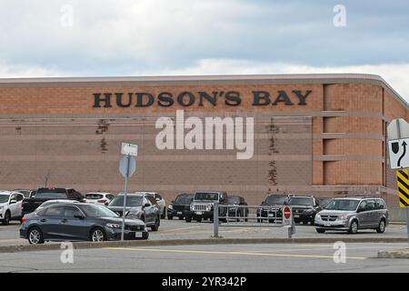 Toronto, ON, Canada – July 20, 2024: The logo and brand sign of Hudson's Bay Company. Stock Photo