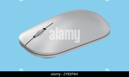 A sleek, modern computer mouse designed for ergonomic use and efficient navigation. Stock Photo