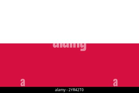 Poland flag in official colors, dimensions and aspect ratio. Vector flag symbolizing national pride, identity, heritage, patriotism and authority Stock Vector