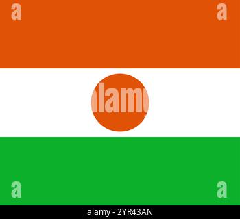 Niger flag in official colors, dimensions and aspect ratio. Vector flag symbolizing national pride, identity, heritage, patriotism and authority Stock Vector