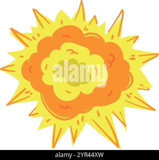 Explosion vector icon vector illustration with isolated background. Stock Vector