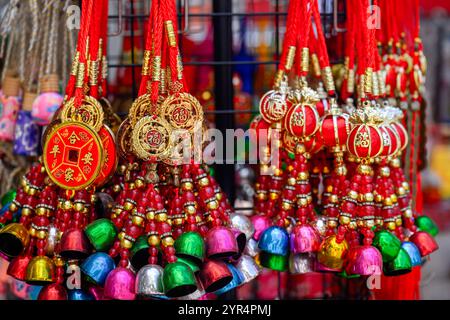 Singapore - July 3 2024: Chinese lanterns and souvenirs, Chinatown stores shops, heritage cultural attraction tourist destination Stock Photo