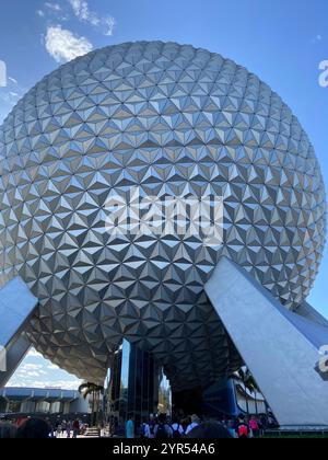 Spaceship Earth at Disney Epcot Stock Photo