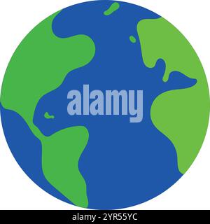 Planet Earth icon Earth day flat symbol. Earth globe flat illustration isolated on white background. Stock Vector