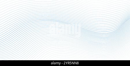 Abstract waves background, graphic wavy lines pattern, modern design with thin stripes. Stock Vector