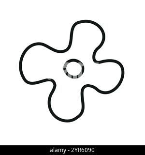 Vector retro groovy outline flower Stock Vector Image & Art - Alamy