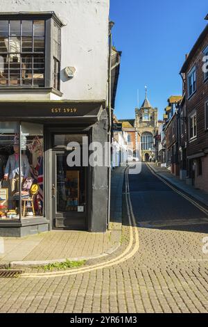 Street with old houses and shops in Rye, East Sussex, England, United Kingdom, Europe Stock Photo