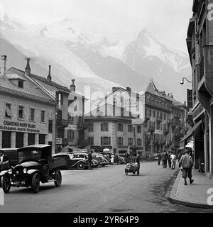 The Main Street, Chamonix Mont Blanc, France,  1930's Stock Photo