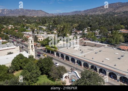 JULY 4, 2019, OJAI, CA., USA - Birds eye (Drone) view of 4TH of July, Ojai California Stock Photo