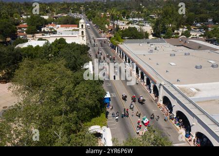 JULY 4, 2019, OJAI, CA., USA - Birds eye (Drone) view of 4TH of July, Ojai California Stock Photo