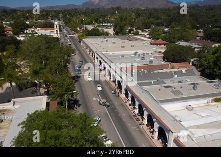 JULY 4, 2019, OJAI, CA., USA - Birds eye (Drone) view of 4TH of July, Ojai California Stock Photo