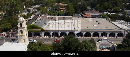 JULY 4, 2019, OJAI, CA., USA - Birds eye (Drone) view of 4TH of July, Ojai California Stock Photo