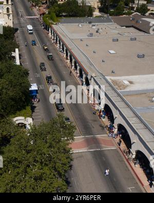 JULY 4, 2019, OJAI, CA., USA - Birds eye (Drone) view of 4TH of July, Ojai California Stock Photo