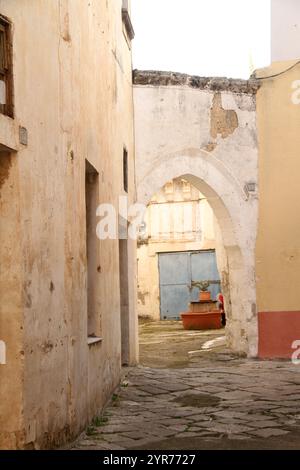 Beautiful old portal in the historical center of Nardò, Italy Stock Photo