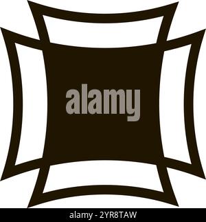 geometric figure in abstract style Stock Vector