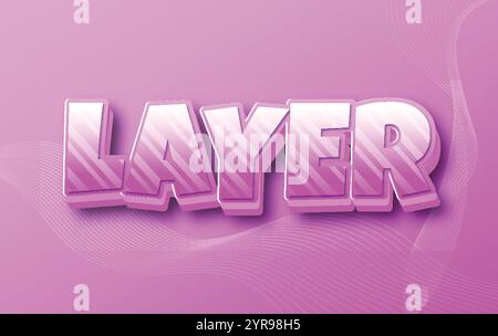 3D Editable Vector Style Text Effect Stock Vector