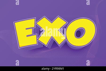 3D Editable Vector Style Text Effect Stock Vector