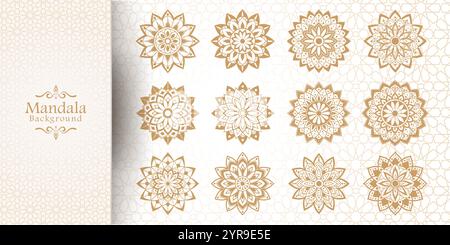 Luxury Golden Mandala Background with Arabic Style Stock Vector