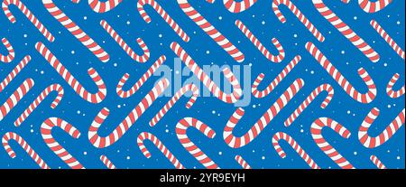 Christmas sweet candy canes seamless pattern Stock Vector