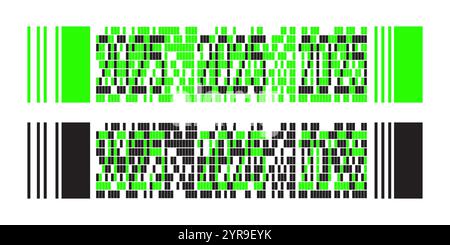2025 barcode. Holiday QR code concept design template. Stock Vector