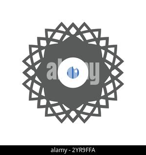 abstract eye icon logo design template Stock Vector