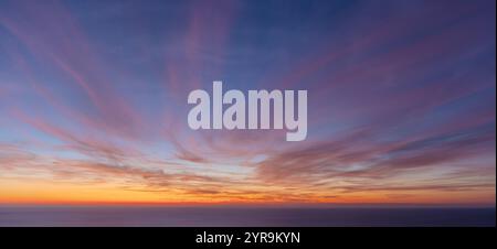 Beautiful sky over the sea after sunset Stock Photo