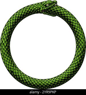 ouroboros 2024 color A7 Stock Vector