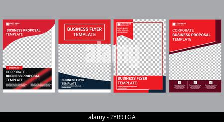Digital marketing flyer design, business poster template, corporate flyer background Stock Vector