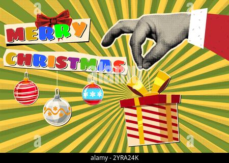 Christmas and New Year vintage background Stock Vector
