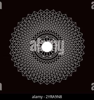 Radial Cosmic Mandala . Stock Vector
