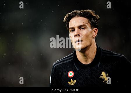 Juventus' Nicolo Fagioli during the Serie A soccer match between Juventus and Lazio at the Allianz Stadium in Turin, north west Italy - Sunday, October 19, 2024. Sport - Soccer . (Photo by Marco Alpozzi/Lapresse) Stock Photo