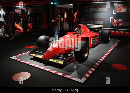 Italy, Maranello: Museo Casa Enzo Ferrari, a museum focused on the life and work of Enzo Ferrari. Ferrari F1 Gerhard Berger #28 1990 *** Local Caption Stock Photo