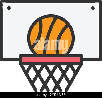 Basketball icon vector image. Suitable for mobile application web application and print media. Stock Vector