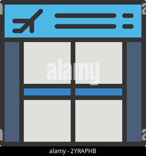 Boarding Gate icon vector image. Suitable for mobile application web application and print media. Stock Vector