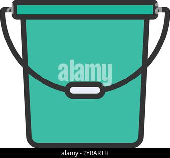 Bucket icon vector image. Suitable for mobile application web application and print media. Stock Vector