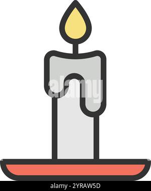 Candle icon vector image. Suitable for mobile application web application and print media. Stock Vector
