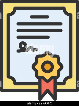 Certificate icon vector image. Suitable for mobile application web application and print media. Stock Vector