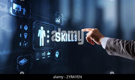 Skills Learning Personal development Finance Competency Business concept Stock Photo