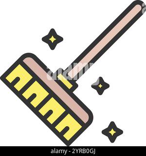 Cleaning Brush icon vector image. Suitable for mobile application web application and print media. Stock Vector