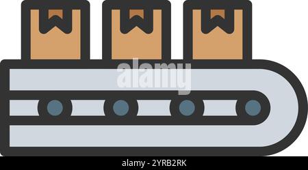 Conveyor icon vector image. Suitable for mobile application web application and print media. Stock Vector