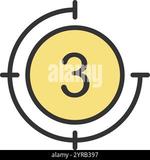 Countdown icon vector image. Suitable for mobile application web application and print media. Stock Vector