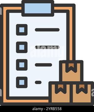Delivery List icon vector image. Suitable for mobile application web application and print media. Stock Vector