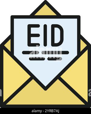 Eid Mubarak icon vector image. Suitable for mobile application web application and print media. Stock Vector