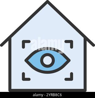 Eye Scanner icon vector image. Suitable for mobile application web application and print media. Stock Vector